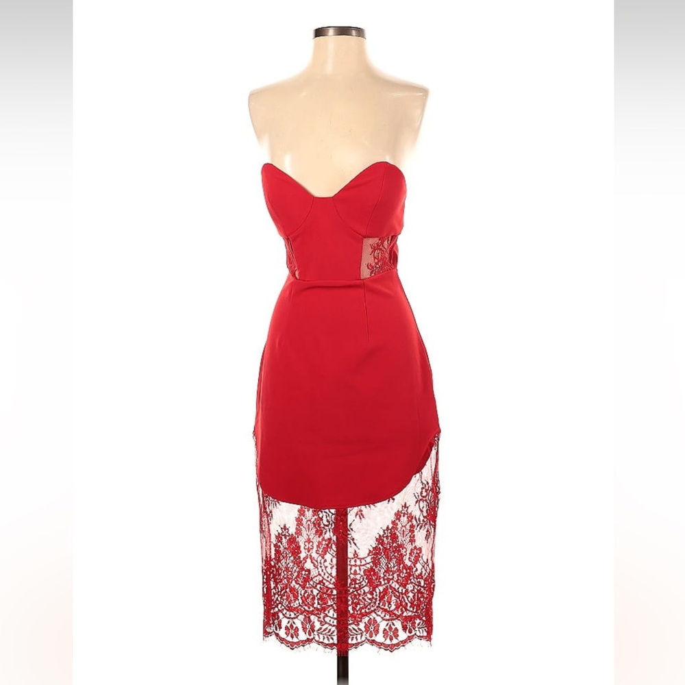 NBD Red Cocktail Dress